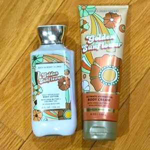 NWT Bath & Body Works Golden Sunflower 2 Piece Set